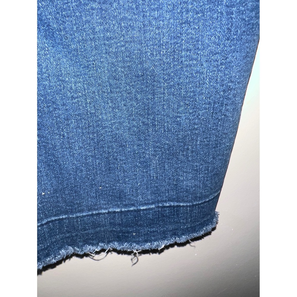 Bagatelle Collection High Rise Wide Leg Crop Jeans Raw Hem Blue Size 26 82299 - Picture 9 of 9